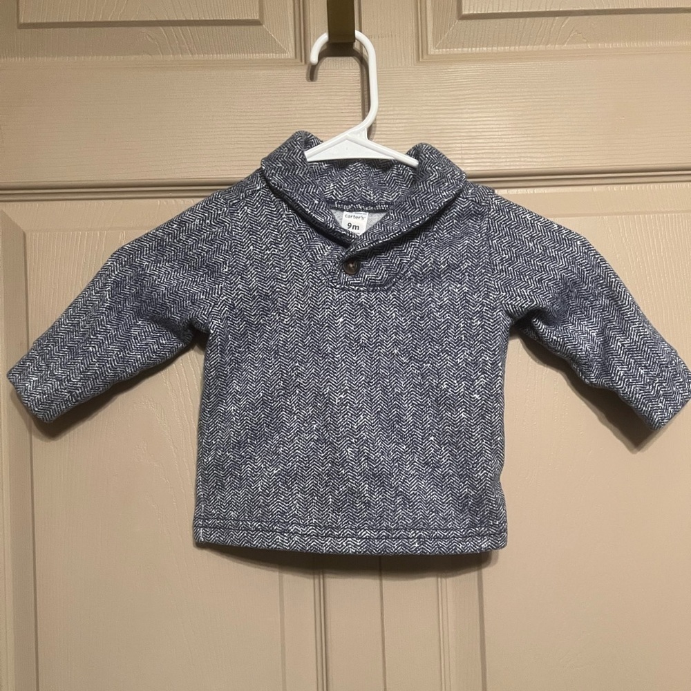 Carter's Navy Herringbone Sweater